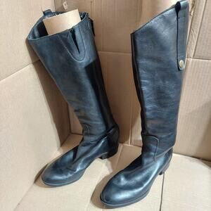 Sam Edelman Penny Women's US 6.5 M Black Leather Knee High Riding Boots